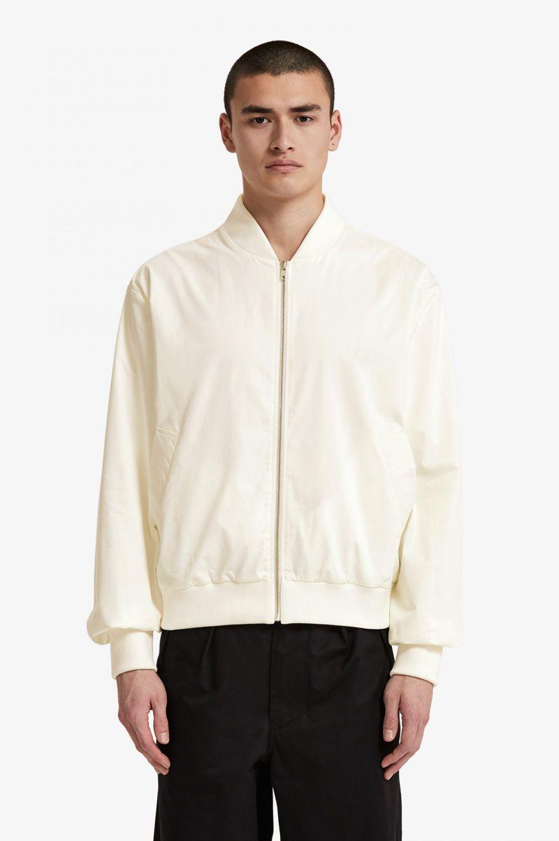 White Fred Perry SJ6000 Men's Jackets | PH 1248HAPK